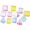 Sharplace 12 Pc Forme Geometriche Blocca Solidi Geometrici 3D per La Scuola in Età Prescolare