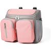 Fexkean Organizer per Passeggino,Multifunzione Borsa a Tracolla,Utilizzabile Come Viaggio Portatile Borsetta Con Tracolla Regolabile,Grande Capacità per Gli Oggetti Essenziali del Bambino(2411-Rosa)