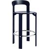 Hay - Sgabello bar Rey - Blu - Compensato di faggio - Designer Bruno Rey