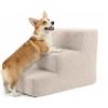 murando - Scala per Cani Piccoli e Medi - 3 Gradini - 30 cm - Scaletta per Cani e Gatti - Scale per Cane - Antiscivolo per Letto, Divano e Auto - Copertura Sfoderabile e Lavabile - Corda - Beige
