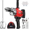 IMAYCC Set 2-in-1 per Forare e Mescolare, Miscelatore Portatile per Cemento 2500W 15A per Forare e Mescolare, Miscelatore per Cemento a Velocità Variabile, Ideale per Mangimi, Intonaco, Vernice
