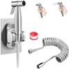 CHSEROK Palmare Spruzzatore di Bidet Set, Doccetta per Bidet in Acciaio Inox, Doccettaperbide da Parete, Doccino per Wc con Tubo Flessibile in PE da 3 Metri, per Cucina, Bagno, Hotel