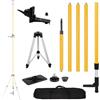Mountlaser Asta telescopica per livellamento laser con treppiede, allungabile fino a 3,6 m, con supporto laser da 1/4 x 20, con dado adattatore da 5/8-11