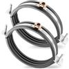Poppstar 2x Fascette stringitubo in acciaio inox W4 (campo di serraggio 108-114 mm) con viti prigioniere M8*82 e tasselli