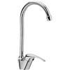 Schläfer 35104017 - Rubinetto Miscelatore Monocomando con Leva laterale per Lavello Cucina, Lavatoio Serie Creta Cromato, Bocca Alta Orientabile, Design Moderno, Rubinetto Monoforo da Cucina