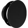 Vent Systems Diffusore d'aria circolare da 12,7 cm - Copertura di sfiato regolabile in plastica nera con flangia a filo - Registro HVAC durevole e facile da installare per soffitto, parete