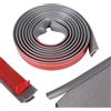 EFUTURETIME 3 Metri PVC Strisce di Copertura per Tappeti, Profilo di Transizione per Moquette e Pavimenti, per la Decorazione e Il Fissaggio dei Bordi, Grigio