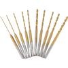 Iunipusy Set di 10 punte per trapano micro torsione, 0,6 mm, 2,2 mm, punta piccola da 2,35 gambo HSS