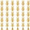 QUARKZMAN 30Pcs 5mm Chicago Screws Testa Tonda Bottone Rivetti Per Pelletteria Per DIY Decorazione Borsa Scarpe Cintura Riparazione Oro Chiaro