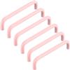 ZESLIV 6 maniglie per mobili da cucina, in alluminio, distanza tra i fori 128 mm, maniglie per cassetti rosa con viti per cameretta dei bambini, guardaroba