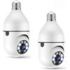 Mediawave Store 2 Telecamera Wi-Fi - Camera Nascosta 360°, Lampada Esterno ed Interno - Lampadina Zoom HD con Controllo da Remoto Microfono e Audio Bidirezionale - Sicurezza Casa, Visione Notturna