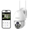 PGST Telecamera Wi-Fi Esterno, Telecamera Esterno con Visione Notturna a Colori, Impermeabile IP66, Audio Bidirezionale, Rilevamento del movimento, Compatibile con Scheda SD/Cloud