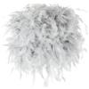 WOPPLXY Paralume con piume soffici, 40 cm, paralume a sospensione, grigio soffice, per soggiorno, camera da letto, decorazione per la casa