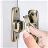 ZiYuya - Chiusura a scatto per porta da 90/180 gradi, in lega di zinco, chiusura ad angolo retto per portone a catenaccio, serratura per porte, hardware per armadi, bagno, finestre, giardino (Bronzo