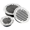 Generico Argento Griglia di Ventilazione a Parete, Coperchio di Ventilazione in Acciaio Inox 304 6.7 15.5 19.5 9.8 29.5 7.5 cm, Presa d'Aria Resistente con Zanzariera per Garage Cucina Armadio(6.7cm)