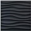 Art3d Pannelli a Muro 3D Onda Nero Opaco