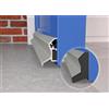 Exitex Deflettore antipioggia per porta in alluminio da 914mm - Guarnizione antipioggia a fissaggio nascosto per porte in uPVC, composito e legno - Protezione esterna dall'acqua con terminali (Grigio Agata