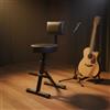 Sgabello Chitarra con Schienale Altezza Regolabile per Sala Prove, Chitarristi