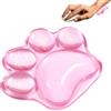 Qyljeiwred Poggiapolsi trasparente, a forma di di gatto, sollievo dal disagio dei topi, supporto per il polso per alleviare il disagio della mano, cuscinetto morbido per il polso, supporto per