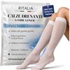 Ritalia Calzini Refrigeranti per Piedi e Gambe Gonfie, Calze Drenanti | Un paio, effetto freddo con mentolo e caffeina fino al ginocchio, sollievo rinfrescante per caviglie e polpacci stanchi