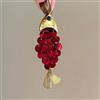 Generic Fermaglio per capelli a forma di pesce con nappe, forcina creativa e lucida, accessori per acconciature (rosso)