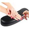 EBANKU Nail Art Cuscino per Mani Cuscino per Unghie in PU Pelle Morbida Manicure Tool Hand Rest Trattamento Cuscini (Nero)