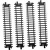 Toyvian Accessori per Treni Giocattolo, Flexible Track in Plastica Nero, 4 Pezzi, Binari del Treno Piccoli per Bambini, Gioco Interattivo e Coordinazione