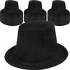 SGBETTER 40 pezzi di plastica per bambini cappello a cilindro nero alla rinfusa cappello da mago costume per ragazzi ragazze Halloween Cosplay spettacoli teatrali