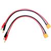 Boladge 2-Pack Connettore Maschio Spina XT90 a Connettore Maschio Spina Banana Bullet 4.0mm 4mm con Filo in Silicone 30CM 12AWG