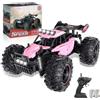 Carox Auto telecomandata, 2,4 GHz, 25 km/h, auto RC, 1:18, fuoristrada, mostro truck con fari e illuminazione del telaio