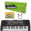 ffalstaff Mini Tastiera Elettronica - Uso Melodica Portatile 37 Tasti con Microfono, Sequencer, Diversi Tipi di Alimentazione, con Cavo Micro-USB Incluso e E-book Suona la Tastiera