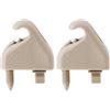 YINETTECH Staffa a gancio per aletta parasole per auto, 2 pezzi, 74348-34010-A0, compatibile con Toyota Land Cruiser Prado 120 LC120