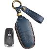 Rondrive Custodia in Pelle per Chiave Compatibile con Ford Explorer EV 2026 Transit Custom Ranger T9 Mustang Mach-e Everest 2023-2025 Portachiavi Auto Custodia per Chiave Cover per Chiave Protezione