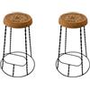 Generisch VerKORKst Premium - Sgabello da bar in sughero e metallo, personalizzabile, design vintage muselet, made in Portogallo (2)