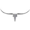 FineBuy Bull Antlers decorazione della parete M 100 cm Deer Alu colore alluminio parete in alluminio argento decorazione corno disegno decorazione moderna struttura di pareti lucide corna trofeo decorazione della stanza vivente