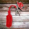 Doni Bomboniere Laurea 48PZ Portachiavi con Compasso Nappina Confettata Pensierini Aprifesta Gadget Architettura Ingegneria E Tocco Rosso Idee Regalo Complete Originali Economiche
