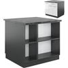 Vicco Isola cucina Fame-Line, Bianco lucido/antracite, 90 cm con cassetto, senza piano di lavoro, per l'espansione flessibile tramite moduli aggiuntivi compatibili
