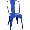 milani home - sedia in metallo industrial cm 35 l x 45 p x 85 h