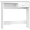 AVANTI TRENDSTORE Medole- Scrivania con 1 cassetto, in legno truciolare di colore bianco oppure quercia sonoma Utilizzabile anche come toelette da trucco. Dimensioni LAP ca. 90x72x40 cm