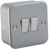 Knightsbridge m3av000 Interruttore 10 A a 2 vie in metallo rivestito - Argento