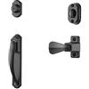 Ideal Security DX - Set di maniglie per porte per schermo e tempesta, con chiavistello, colore: Nero opaco