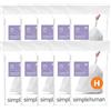 simplehuman Code H 200 Count, Dispenser Pack Custom Fit Liners, Drawstring Trash Bags, 30-35 Liter / 8-9 Gallon, White