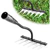 YJWZ Rastrello per Erbacce Manuale, Sarchiatore con Punte Affilate in Acciaio, Estirpatore Erbacce per Orto e Giardino, Zappa Diserbante per Smuovere e Pulire il Terreno, 5/6/7/8 Denti