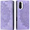 CASEONJAN Cover per Xiaomi Poco F3 5G / Xiaomi Mi 11i 5G, Pelle PU Custodia a portafoglio con scomparti per Slot Schede, Antiurto Flip Caso Cover per Poco F3 5G / Xiaomi Mi 11i 5G (Vintage Viola)