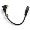 System-S Cavo HDMI Spina aufwaerts Angolo Spina angolare 90 ° angolare a Ingresso HDMI Femmina 22 cm