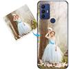 KARTXITAI Cover Personalizzata Compatibile con TCL 30 SE/TCL 305 con Foto Testi logo,Custodia Morbido TPU Silicone Gel Trasparente Custom Case con Immagine,Testo+1 x Cinturino Universale