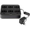 Retevis RT24 Caricatore per Walkie Talkie, Compatibile con RT24, RT24V, RT24 Plus, RT21 e RT21H - Caricabatterie a 6 Canali per Fino a 6 Radio o 6 Batterie (Nero)
