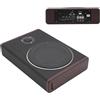 RUETERY Subwoofer da 8 Pollici, 600 W, Ultra Sottile, Attivo per Auto, Montabile Sotto il Sedile del Passeggero, con Custodia Protettiva in Corno in Acciaio