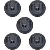 UAYESOK Supporto per microfono radio CB, supporto per microfono, radio Mike supporto clip con retro adesivo 3M per Midland Kenwood Motorola CB Autoradio PMR per auto (nero, 5 pezzi)