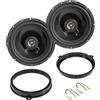 Sound Way Kit Altoparlanti 2 Vie Coassiali 16,5 cm (120 W Max / 60 W RMS) con Adattatori e Cavi Connettori - Compatibile con FIAT Panda 169 (2002 - 2012) - Solo per Portiere Posteriori